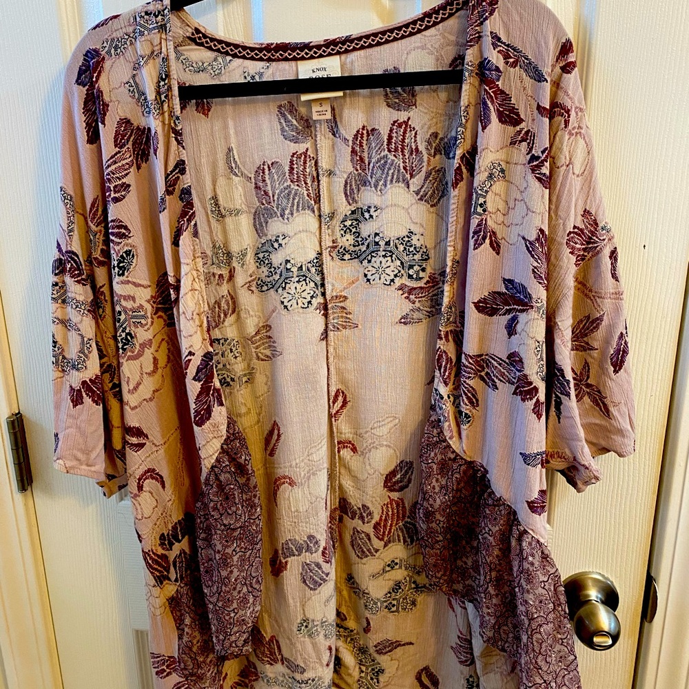Maroon taupe purple floral camisole